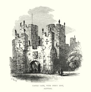 Castle Gate with Percy Lion, Alnwick by Samuel Read